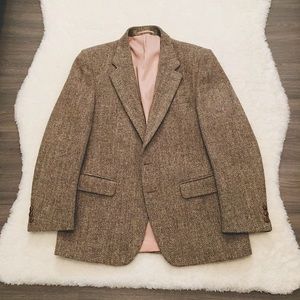 Vintage Harris tweed blazer in size 40 mens gray/brown